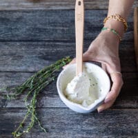 white pizza sauce in a bowl