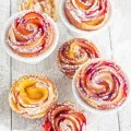 Peach Plum Rose Tarts