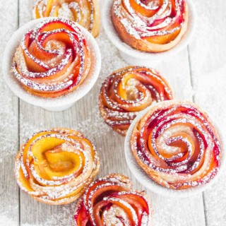 Peach Plum Rose Tarts