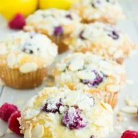 Long Pin for Lemon Raspberry Almond Crunch Muffins