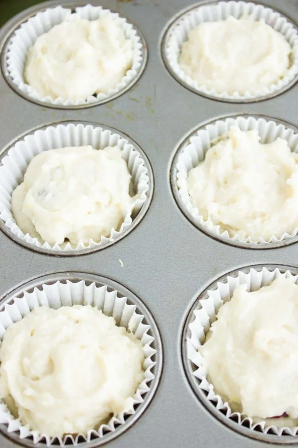Lemon Raspberry Muffins before baking