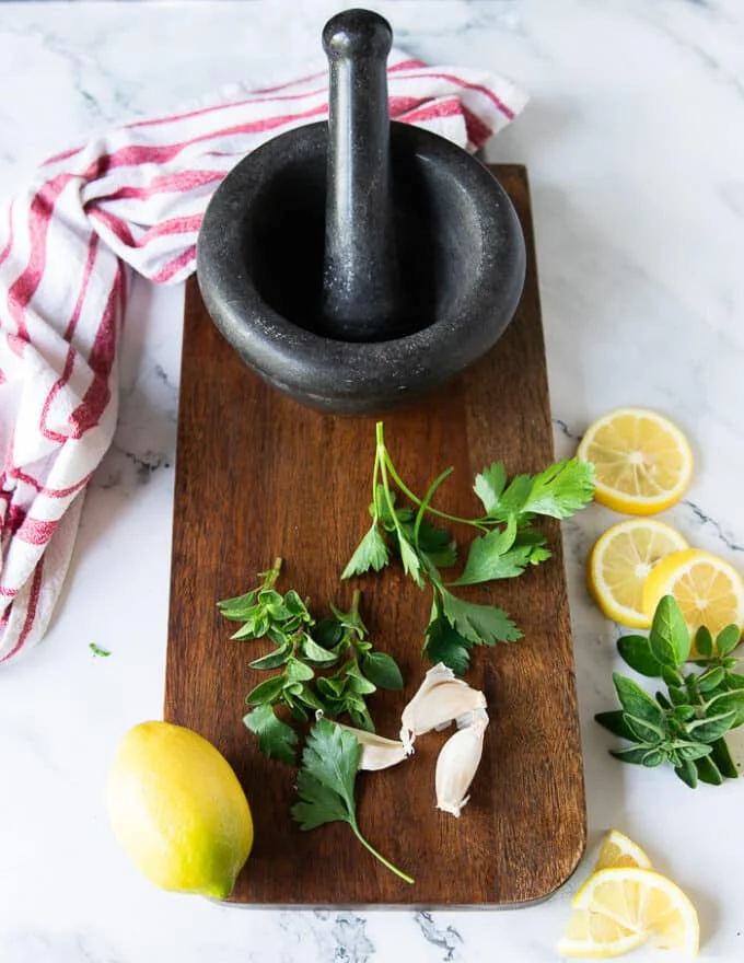 chimichurri sauce ingredients for grilled shrimp