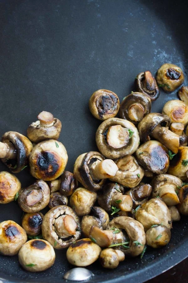 One Pan Creamy Mushroom Tortellini