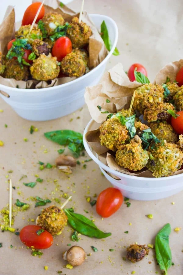 Pistachio Fried Caprese Bites. A sinful good twist on Caprese salad. foodallianceblog.com