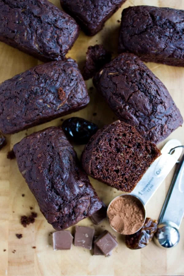 Double Chocolate Date Zucchini Bread. An absolutely intense chocolate bread that's moist, fluffy and divine! Healthy and good for you ONE bowl quick bread. Easy, satisfying and a chocoholic dream recipe--try it now! foodallianceblog.com