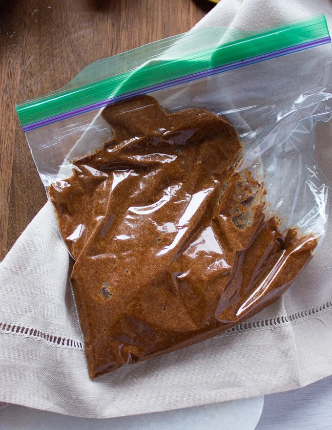 cinnamon swirl placed in a ziploc bag