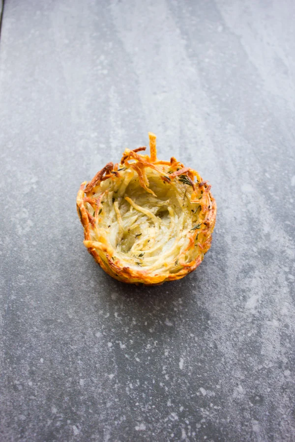 crispy baked potato tart shells