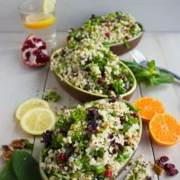 Mixed Grain Kale Citrus Salad. A zesty vibrant fresh salad you can serve warm, cold, picnic day, busy day or for lunch next day! Perfectly Vegan and loaded with grain goodness! Get the recipe for this salad and a citrus salad dressing you'll make over and over again! foodallianceblog.com