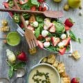 Strawberry Spinach Salad & Artichoke Soup Brunch. The perfect seasonal brunch/lunch to make in 30 mins! Light, healthy and super YUMMY! Easily made vegan too! foodallianceblog.com