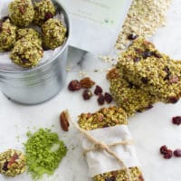 Banana Matcha Energy Bites. These are the BEST homemade protein and anti-oxidant packed energy bites ever--which you can make into energy bars or energy balls. No sugar added, perfectly vegan and gluten free. A favorite snack everyone will LOVE! foodallianceblog.com