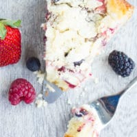 Cheesecake Streusel Raspberry Cake. The perfect start to a perfect day starts with this buttery tender cake, topped with a layer of cheesecake, a layer of berries and a layer of buttery almond streusel. My all time favorite recipe and I can't wait for you to try it! foodallianceblog.com