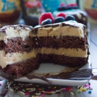 Homemade Summer Ice Cream Cake. The perfect recipe with tips and tricks to make those perfect ice cream cake you dream about! And bonus healthy version made with watermelon slices! Get the step by step recipe to make this a Summer breeze! foodallianceblog.com