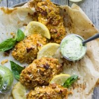 Pecan Crust Baked Chicken Tenders. Super flavor packed chicken tenders coated in plenty of pecans and baked till crunch perfection! Succulent, quick and easy chicken dinner that's a real crowd pleaser every single time! Served with a fresh basil dip! foodallianceblog.com