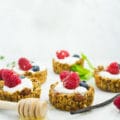Healthy Breakfast Granola Yogurt Cups. The perfect combo of crunchy almond chia honey granola with velvety smooth Greek yogurt in bits size goodness! Easy, versatile and the perfect way to start your day! Get the recipe with tips and tricks to make this today! foodallianceblog.com