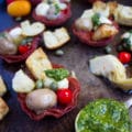 Antipasto In Bite Size Salami Cups. The BEST Antipasto you'll ever make! Recipe and Step by Step at foodallianceblog.com