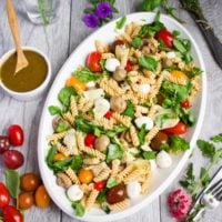 Warm Antipasto Platter Pasta. Summer Pasta Perfection--a cross of your favorite antipasto flavors and pure pasta comfort love! foodallianceblog.com