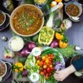 Vegetarian Chili Recipe Party and Bar. Soul Soothing, heart Warming, Heavenly delicious and Comforting chili recipe with a chili bar and warm party! Full recipe and details at foodallianceblog.com