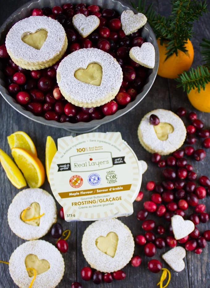 Holiday Maple Linzer Cookies. This delicious twist on a delicious cookie is the BEST! Bake a huge batch of these, they disappear fast! foodallianceblog.com