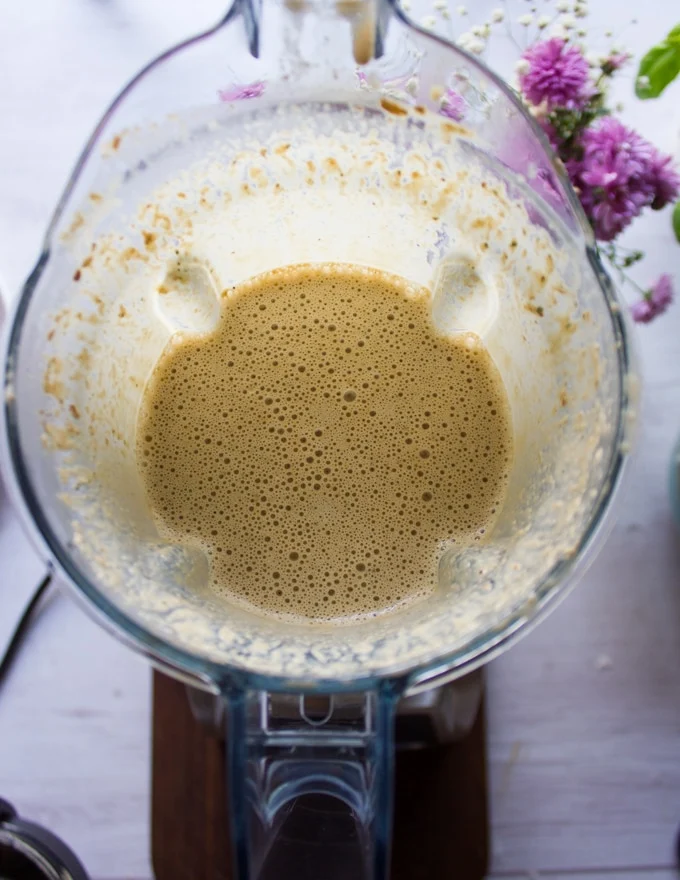 walnut sauce in a blender