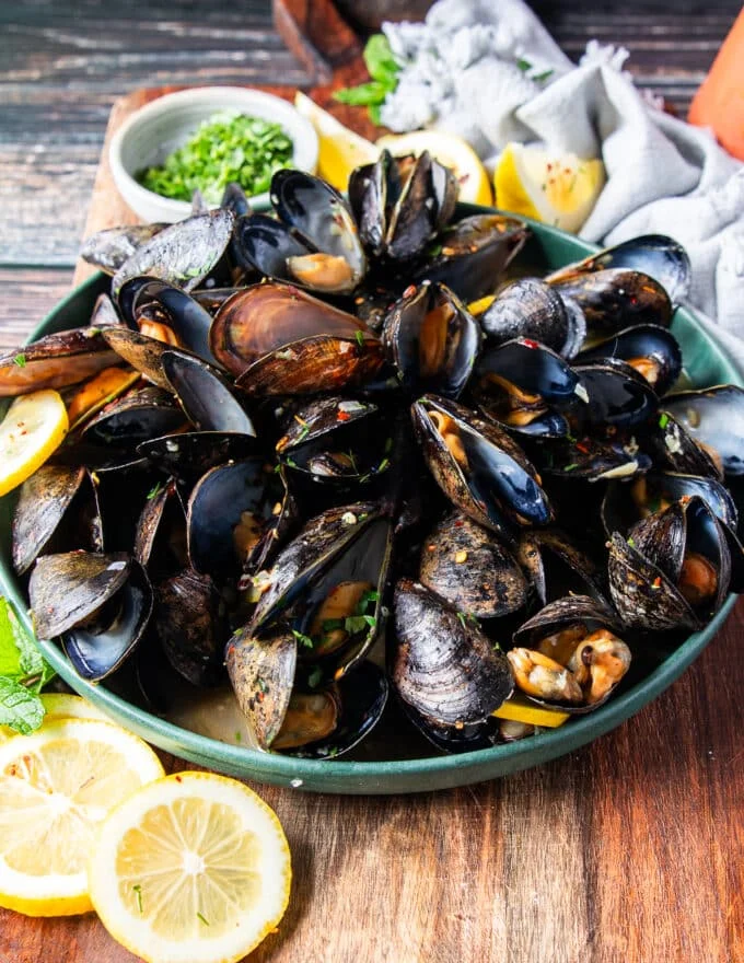 A plate of mussels