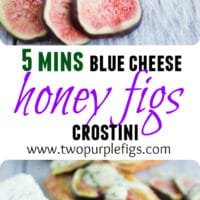 Blue Cheese Fig Crostini with honey | the perfect quick and easy last-minute appetizer or finger food to serve to guests! Serve these gorgeous creamy and fruity crostini fresh out of the oven sweetened with a drizzle of honey! | foodallianceblog.com| #appetizers, #easy, #party, #cold, #entertaining,