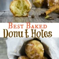 Baked Donut Holed with Cinnamon Sugar