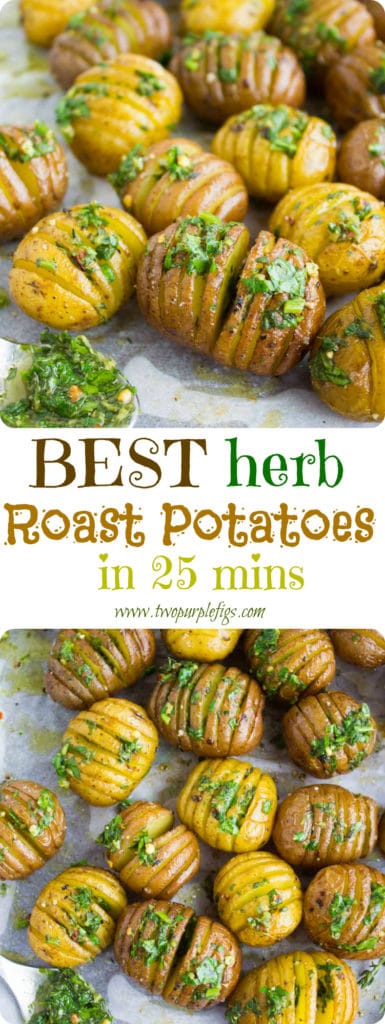 Best Herb Roast Potatoes | This is simply the best recipe for oven roasted potatoes. Picture herb butter smothered Hasselback-style potatoes roasted till crispy on the outside and tender on the inside. Easy to make and simply the perfect side dish for steak or roasts.| foodallianceblog.com | #crispy, #oven, #potatoes, #russet, #herb, #foracrowd, #seasoned, #baked, #vegetarian
