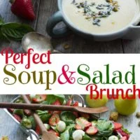 Strawberry Spinach Salad and Vegan Artichoke Soup | Try these easy spring dishes for Mother's Day or any festive brunch or lunch in spring | foodallianceblog.com | #easy, #brunch, #mothersday, #lunch, #vegan, #creamy, #healthy, #paleo