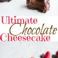 Ultimate chocolate cheesecake - pin