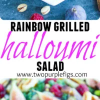 Grilled Halloumi Salad with Balsamic Reduction | The perfect light lunch salad for lovers of cheese, nuts and fruit | foodallianceblog.com | #grilled, #easy, #summer, #healthy,#lunch, #light, #low-carb