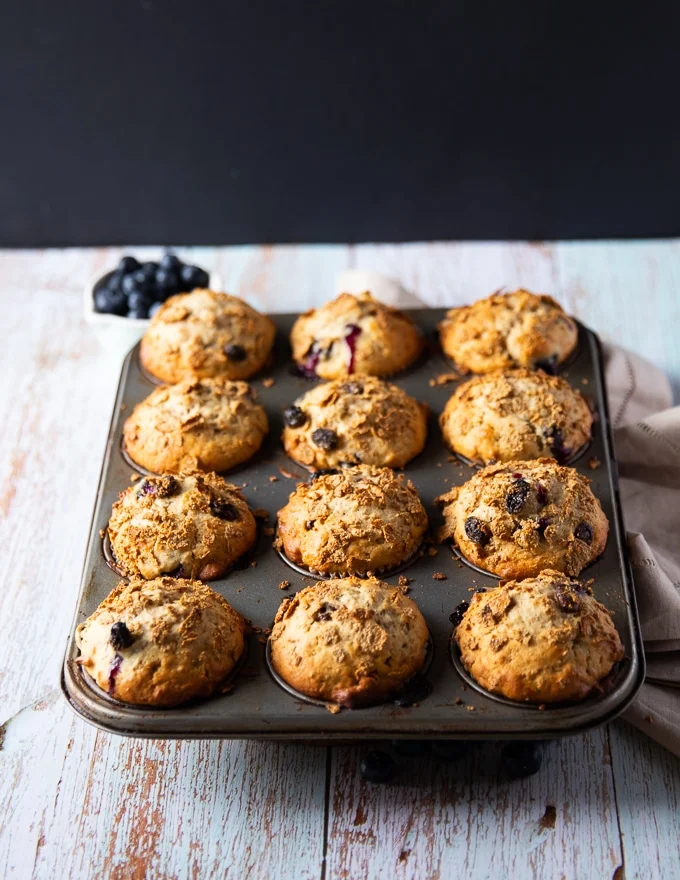 bran muffins right out of the oven looking golden