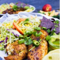 Long Pin Fish Taco Recipe Bowl With Peach Slaw