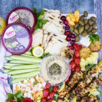 Long Pin for Lemon Chicken Hummus Platter
