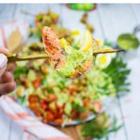 Long Pin Salmon Salad With Sweet Dill Dressing