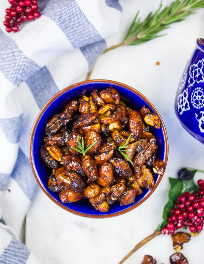 close up of a bowl of the nuts