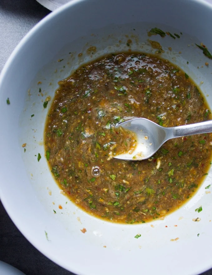 Egg mixture for dipping the chicken before frying
