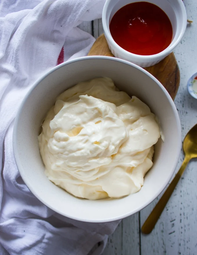 A bowl of quality mayonnaise