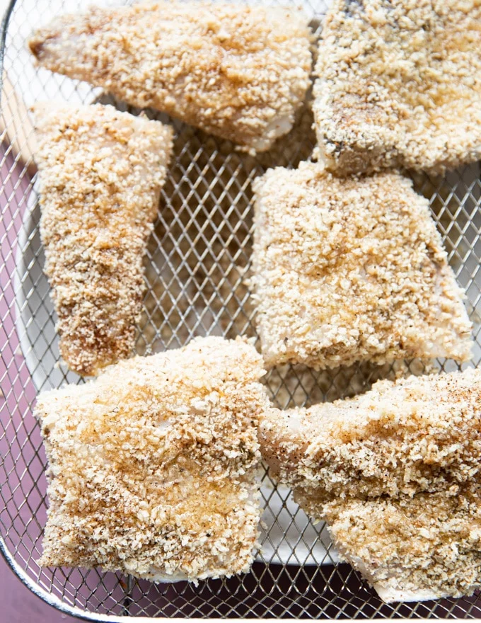 uncooked fish in air fryer
