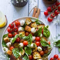 Long pin for caprese salad