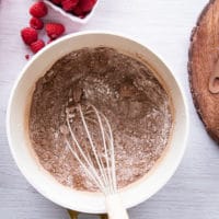 Mixing Dry Ingredients in Chocolate Pudding.