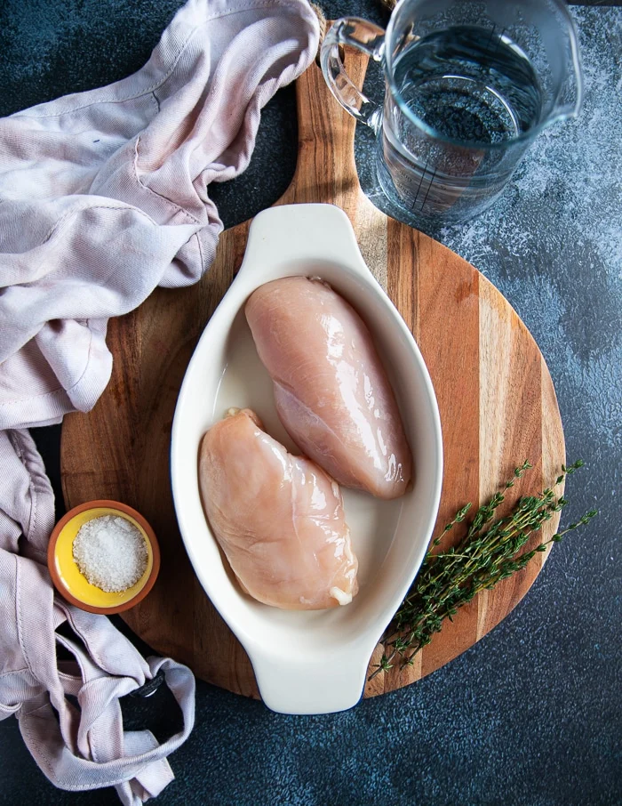 two chicken breasts on a plate