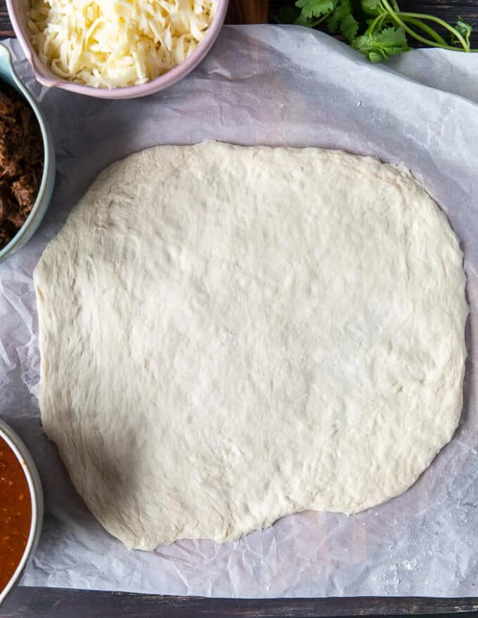 no knead pizza dough homemade pizza dough used to make birria pizza