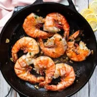 shrimp added back to the scampi sauce to take some of that flavor