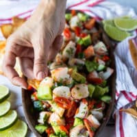 long pin for shrimp ceviche