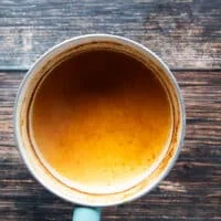 the apple cider reduced in a pan after simmering for 30 minutes