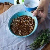 The sweet mix ready in a bowl