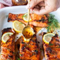 Long Pin for honey Glazed Salmon