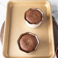 molten lava cake right out of the oven.