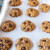 Cookies right out of the oven on the baking sheet perfectly baked