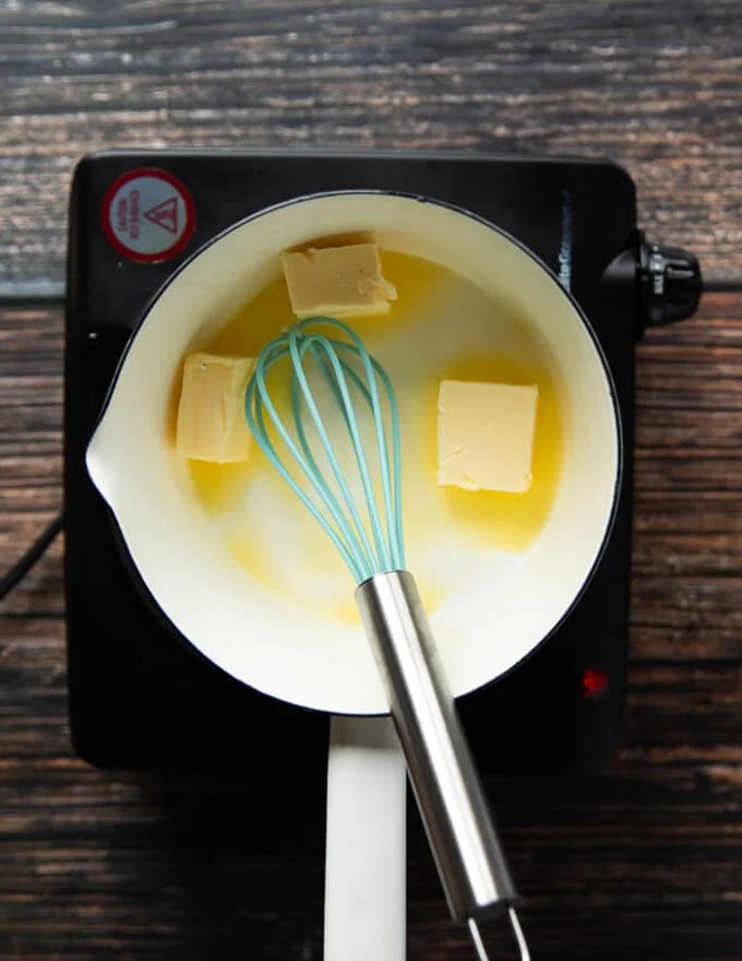 butter in a small pot being melted
